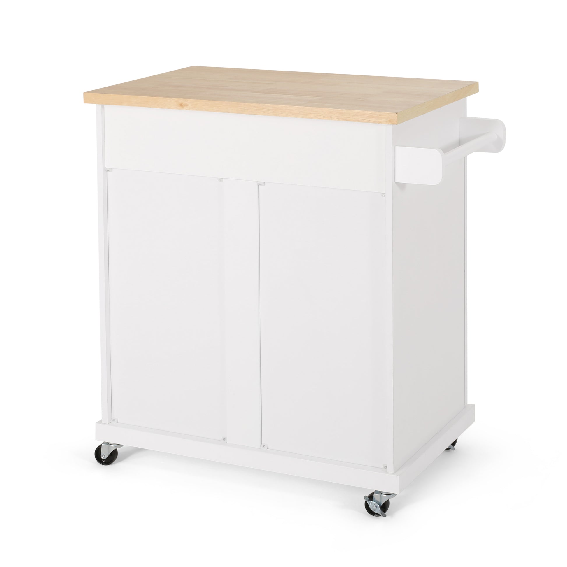 Kitchen Cart White Wood