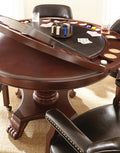 Tournament 5 Piece Dining And Game Table Set Dark Brown Dark Brown Wood