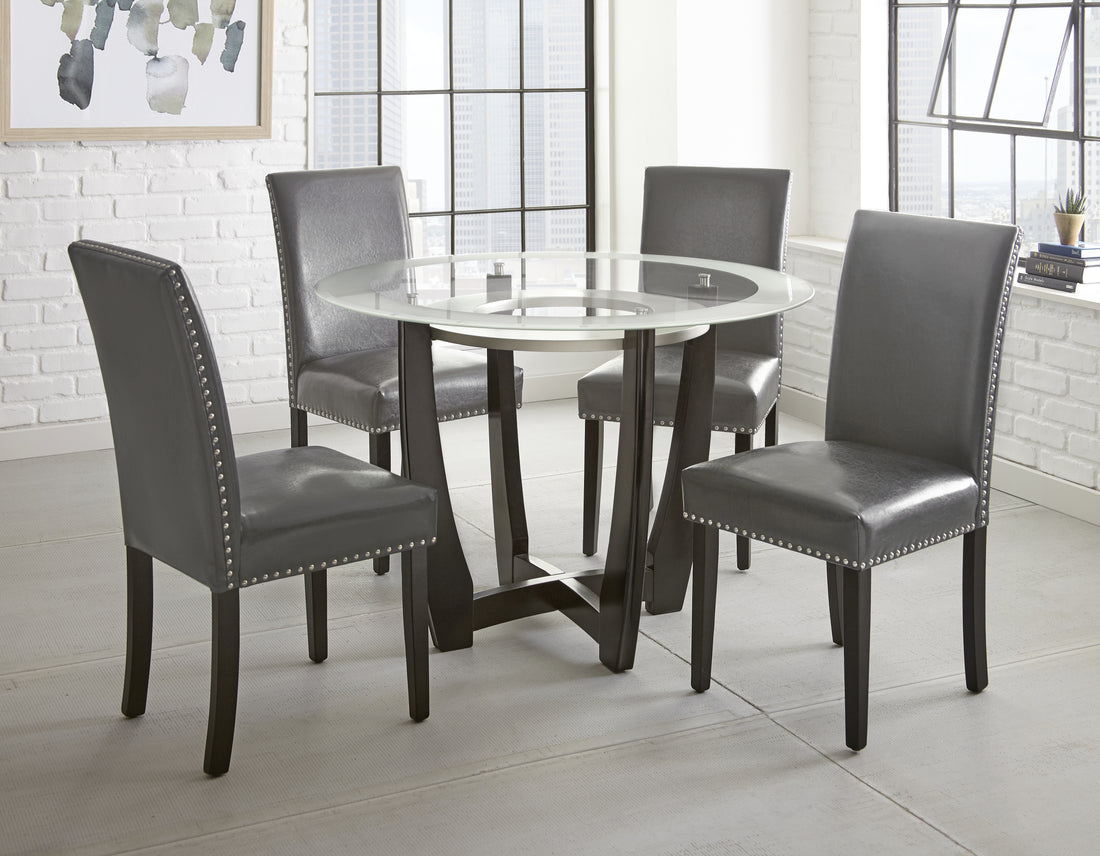 Verano 5 Piece Dining Set Dark Gray Dark Gray Wood