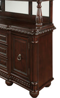 Antoinette Buffet And Hutch Dark Brown - Dark