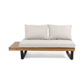 Sebastian 4 Piece Sofa Set, Beige Beige Acacia Wood