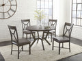 Alamo 5 Piece Dining Set Dark Brown Dark Brown Wood