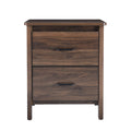 Toolless Assembly Nightstand Brown Mdf