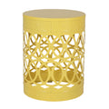 Metal End Table Large Yellow Iron