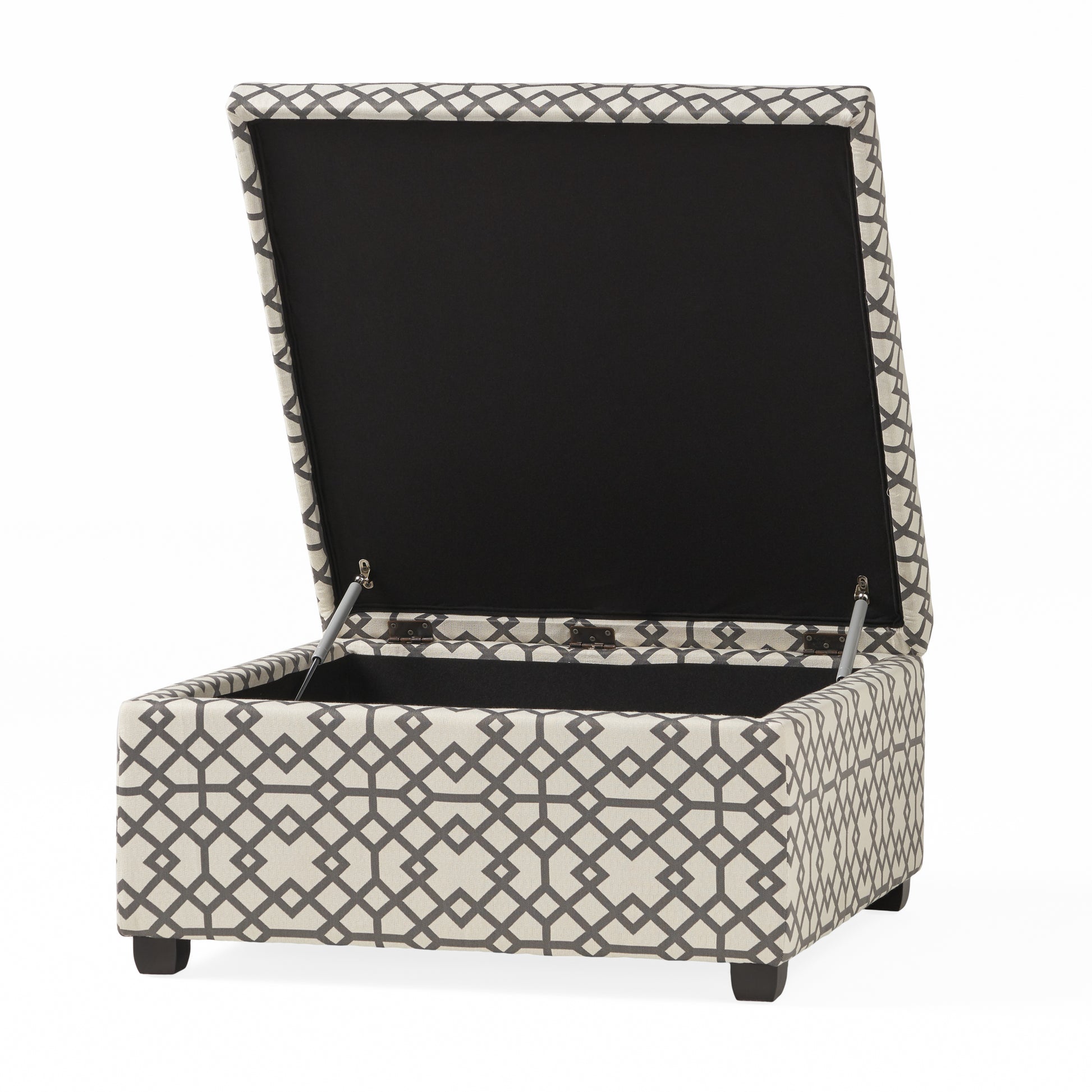 Richmond Storage Ottoman Grey Fabric