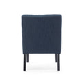 Accent Chair Set Of 2 Pcs Navy Blue Fabric