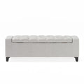 Guernsey Ottoman Light Grey Fabric