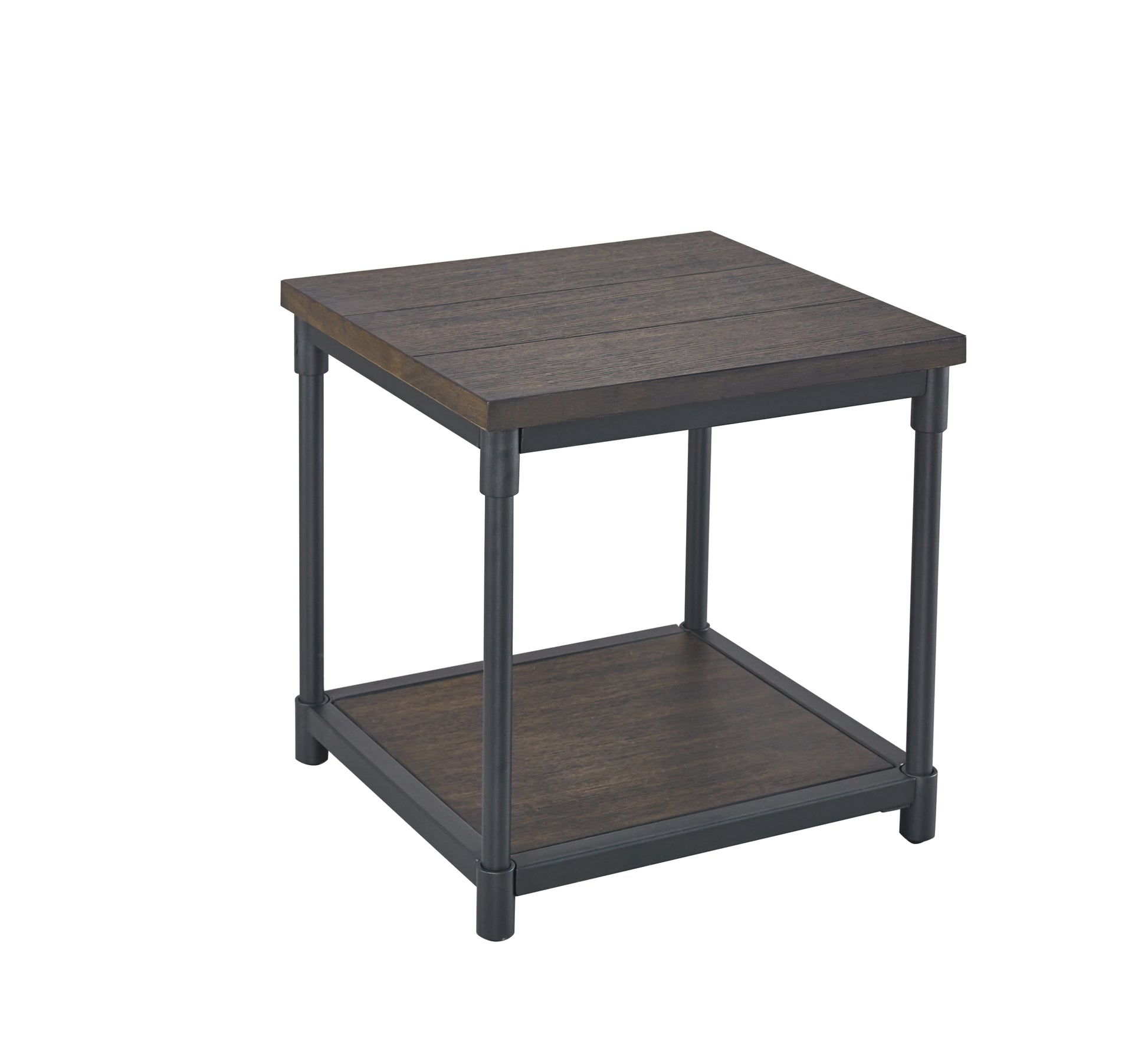 Prescott End Table Brown Brown Iron