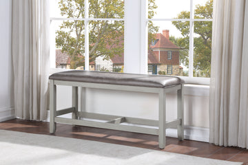 Hyland Counter Bench Dark Gray Dark Gray Wood