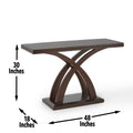 Jocelyn Sofa Table Brown Brown Wood