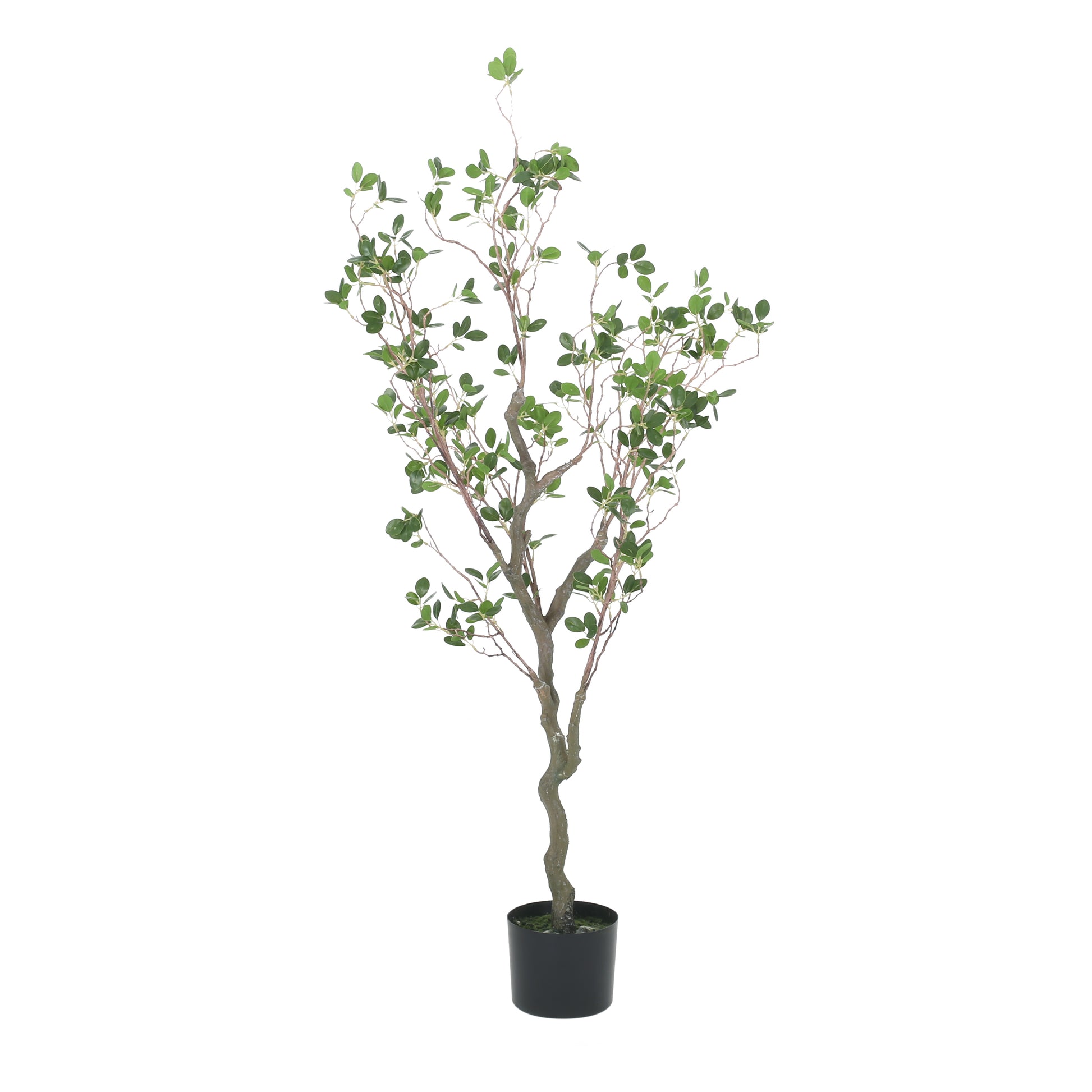 120 Cm Artificial Milan Leaf Bonsai Green Rattan