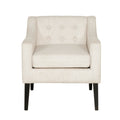 Accent Chair Beige Fabric