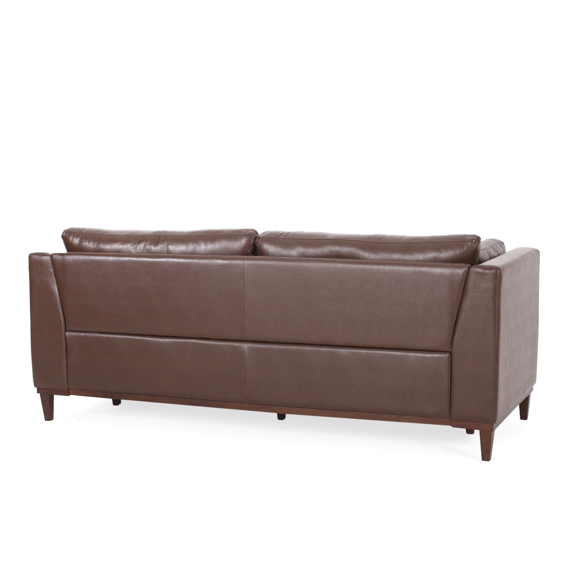 3 Seater Sofa Dark Brown Pu