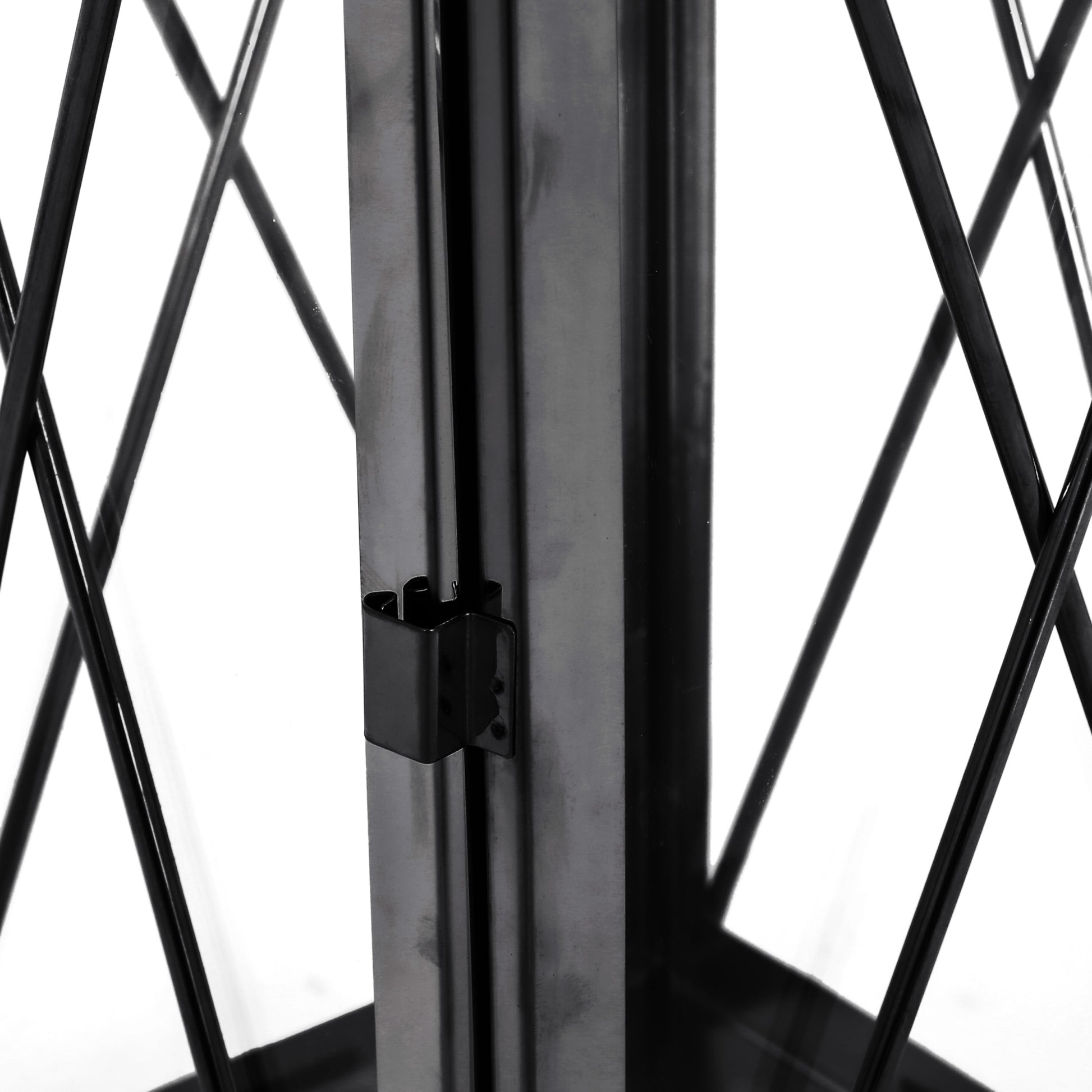 Deborah 14"H Stainless Steel Lantern Black Stainless Steel