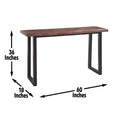 Jennings Live Edge Bar Table Brown Brown Wood