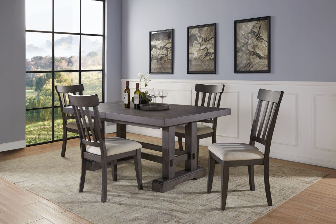 Napa 5 Piece Dining Set Dark Brown Dark Brown Wood