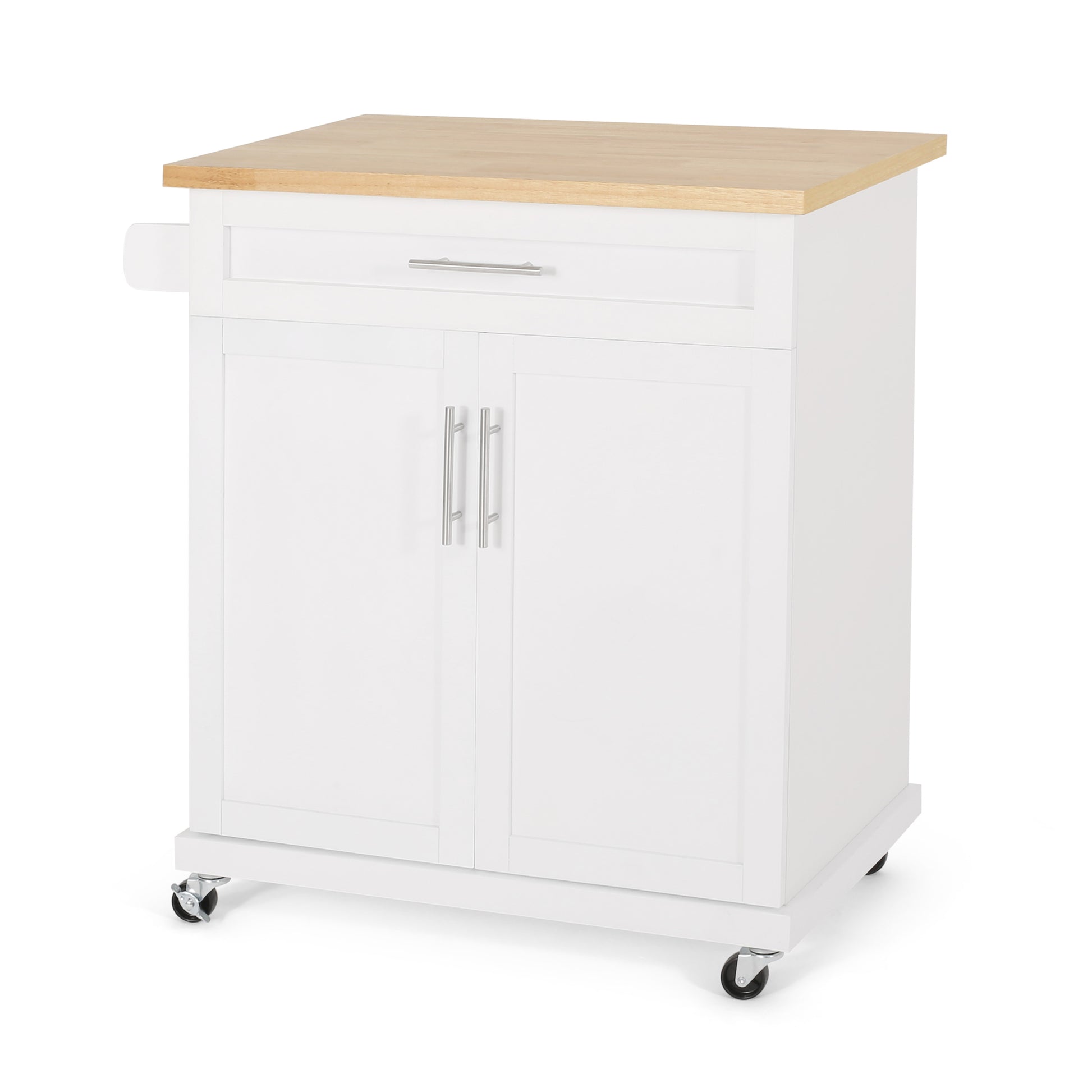 Kitchen Cart White Wood