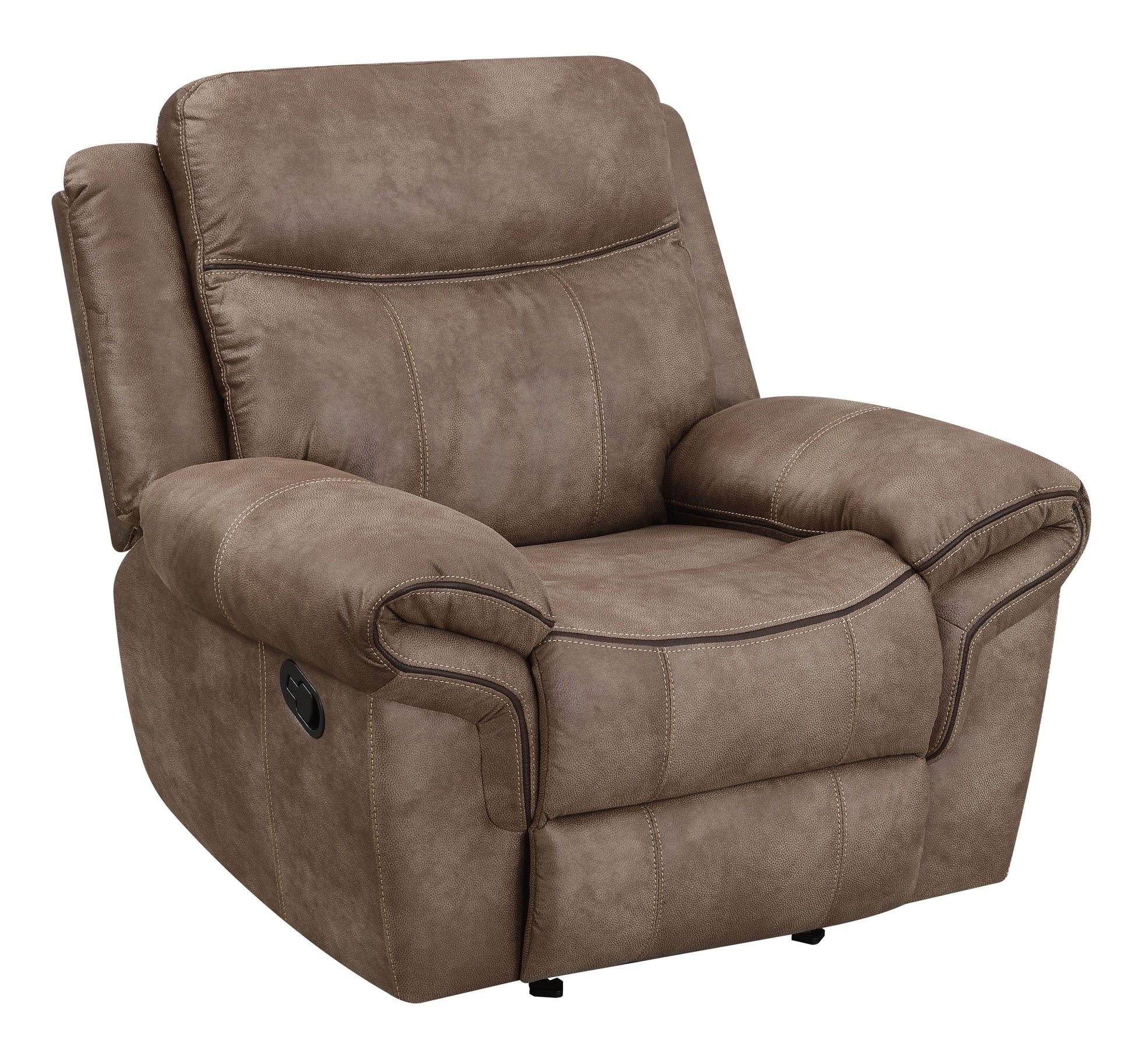 Nashville Glider Recliner Light Brown Light Brown Faux Leather