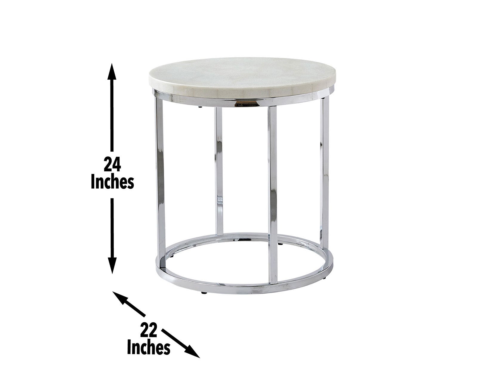 Echo 3 Piece Table Set White Marble