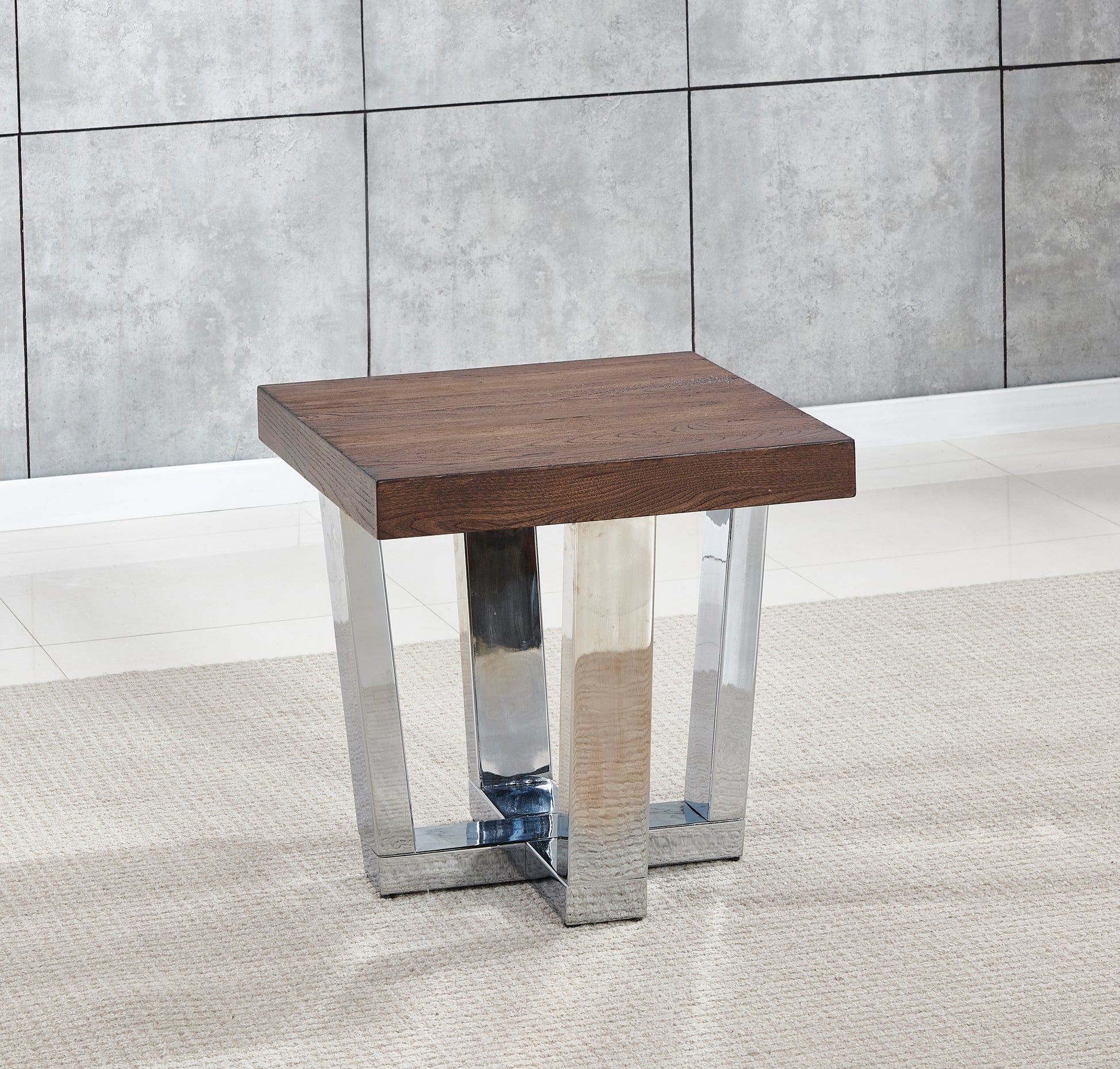 Laredo Side Table Brown Brown Wood