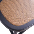 Dining Chair Mp2 Set Of 2 Matte Black Rattan