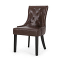 Cheney Dining Chair Kd Mp2 Set Of 2 Dark Brown Pu