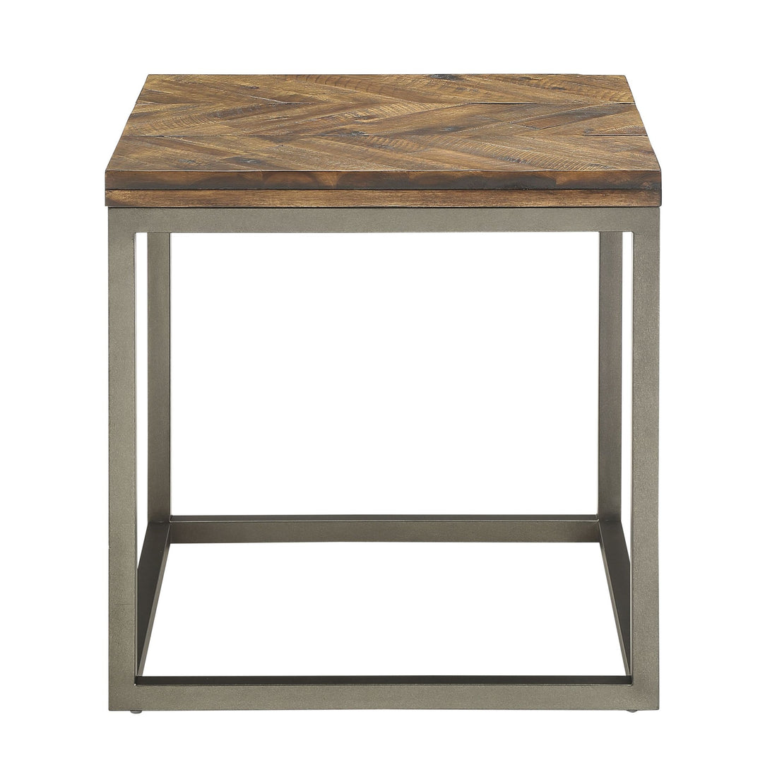 Lorenza End Table Brown Brown Steel