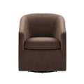 Arlo Upholstered Dining Or Accent Chair Cocoa Dark Brown Wood