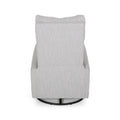 Glider Swivel Recliner Chair Light Grey Fabric