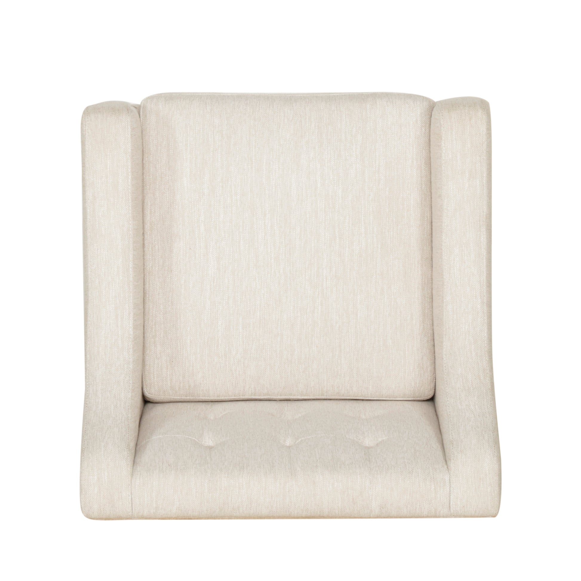 Accent Chair Beige Fabric