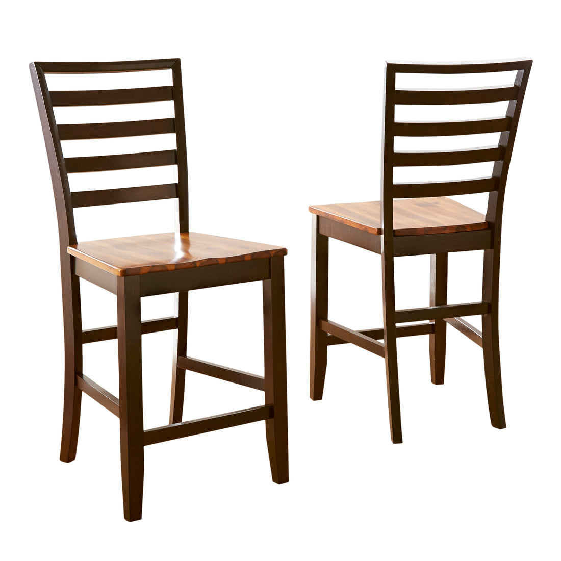 Abaco Counter Chair Set Of 2 Brown Brown Wood