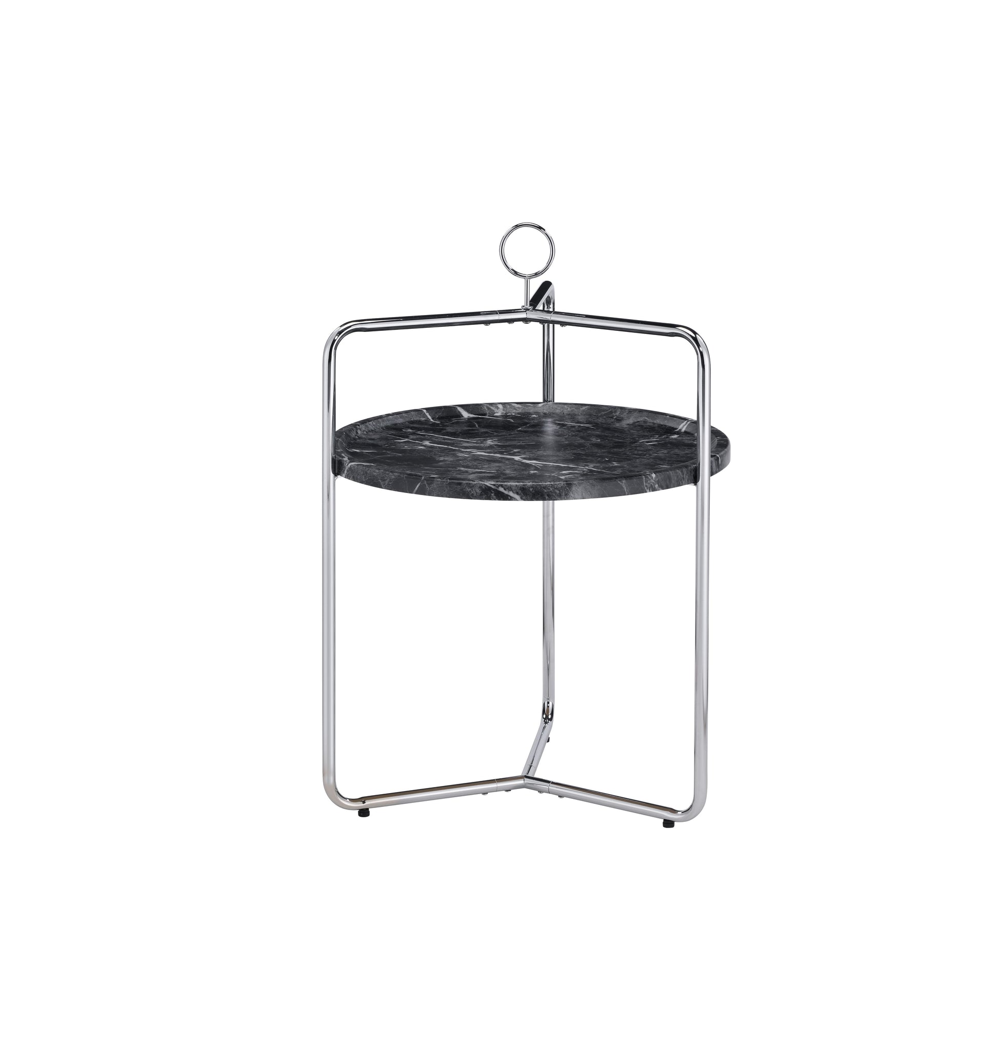 Miro Side Table Black Silver Black Iron