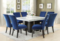 Camila Velvet Dining Chair Set Of 2 Blue Blue Fabric