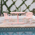 Santa Monica Bistro Set Coral Iron