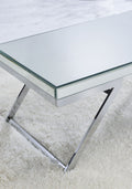 Alfresco Mirrored Top Square End Table Silver Silver Wood