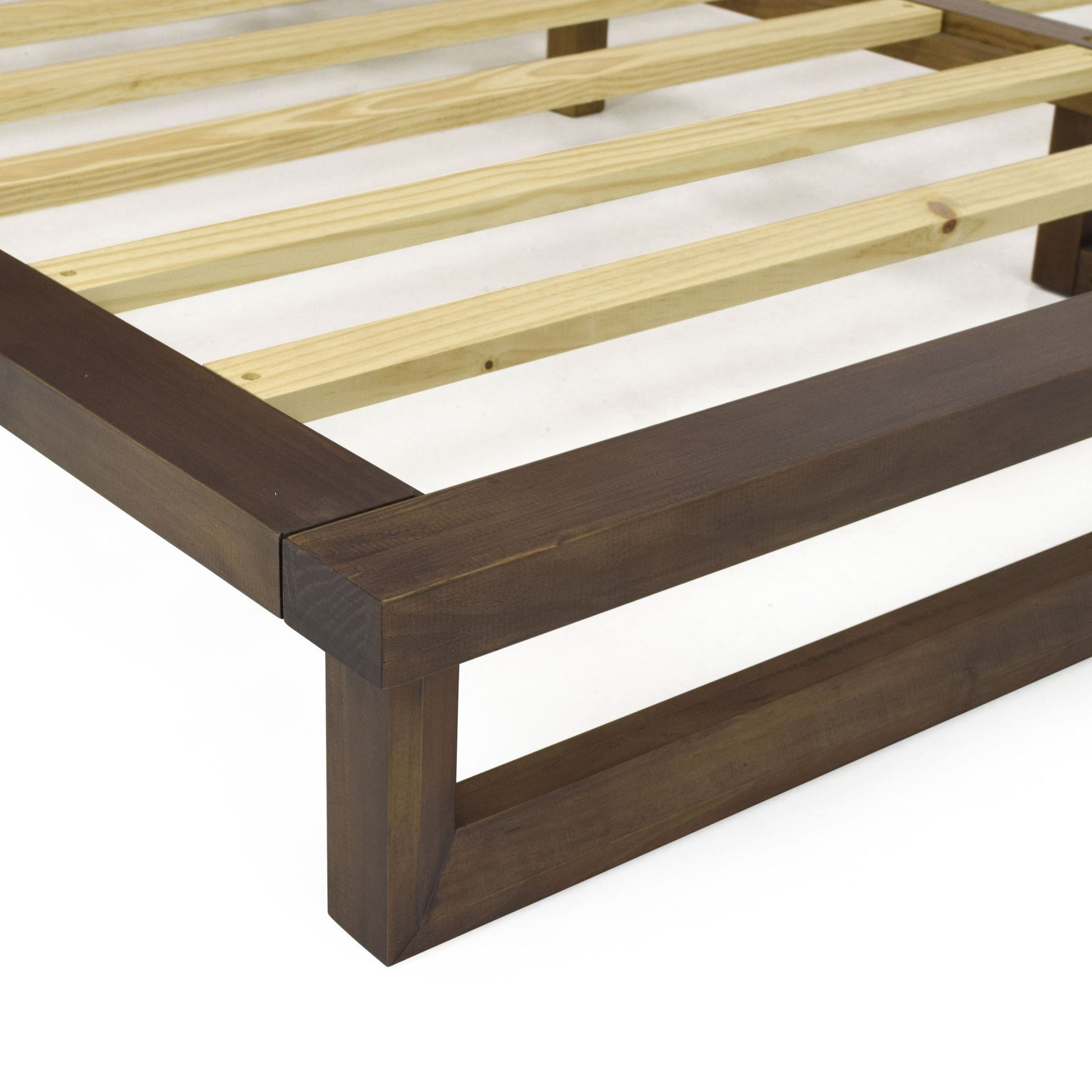 Lofton Queen Platform Bed Brown Queen Brown Fabric