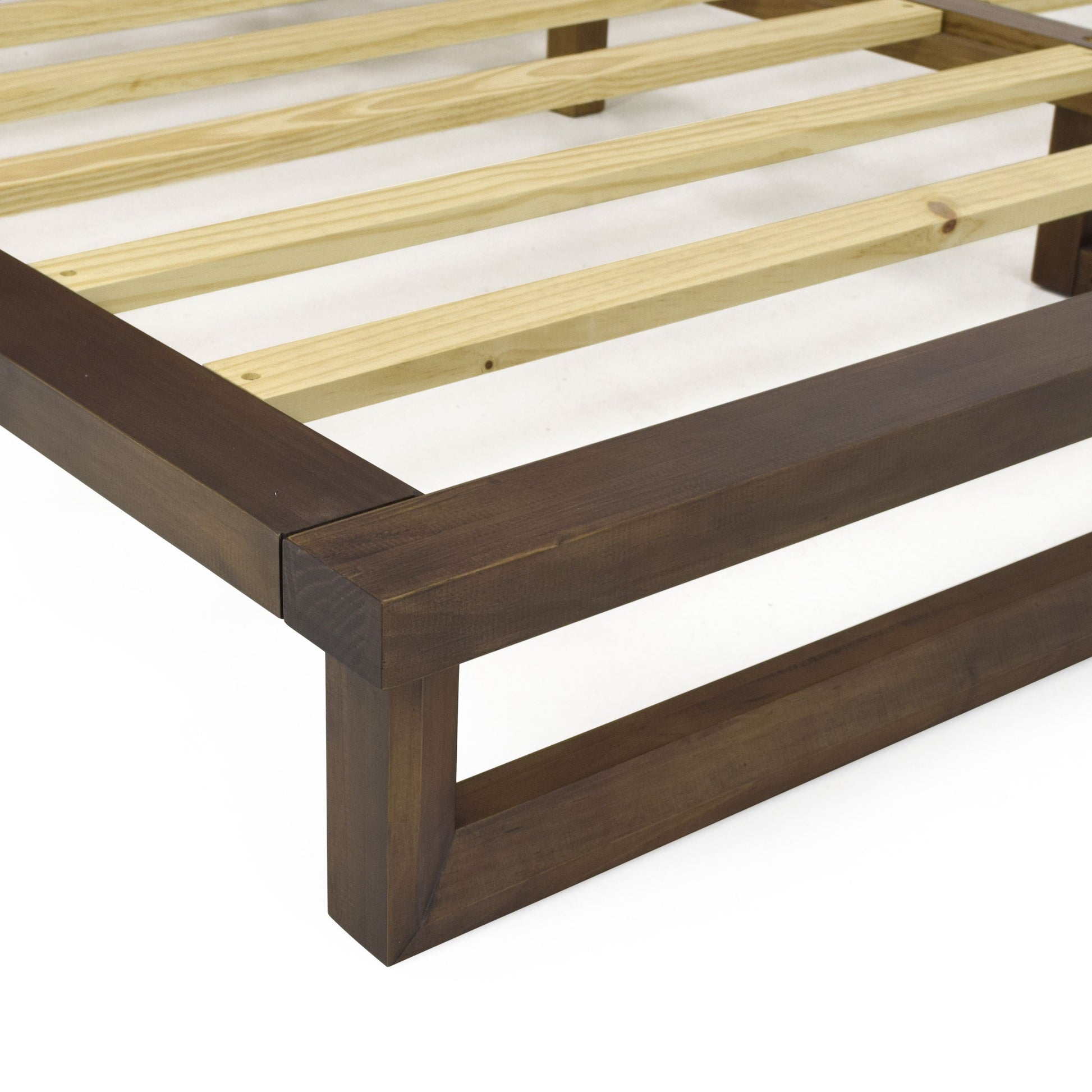 Lofton King Platform Bed Brown King Brown Wood