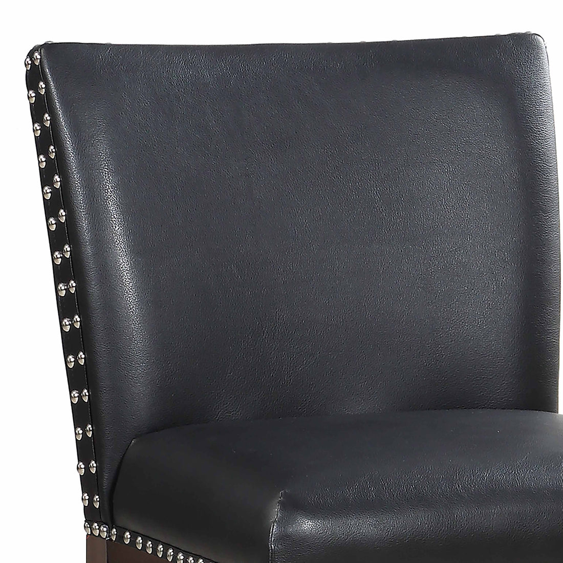 Tiffany Bar Chair Set Of 2 Black Black Faux Leather