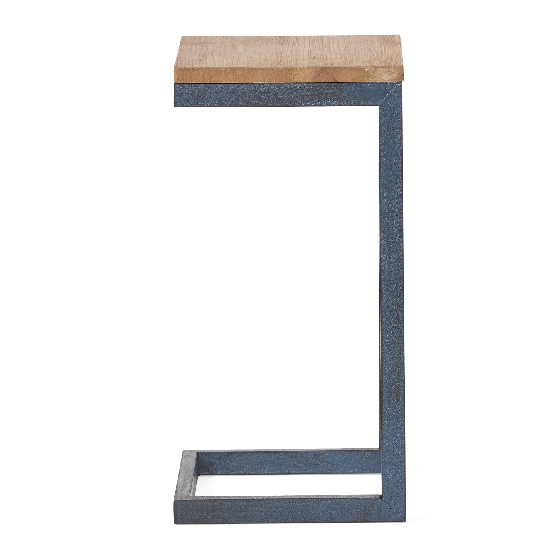 Accent Table Medium Antique Natural Nature Rectangular Wood Metal