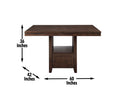 Yorktown Counter Table Dark Brown Dark Brown Wood