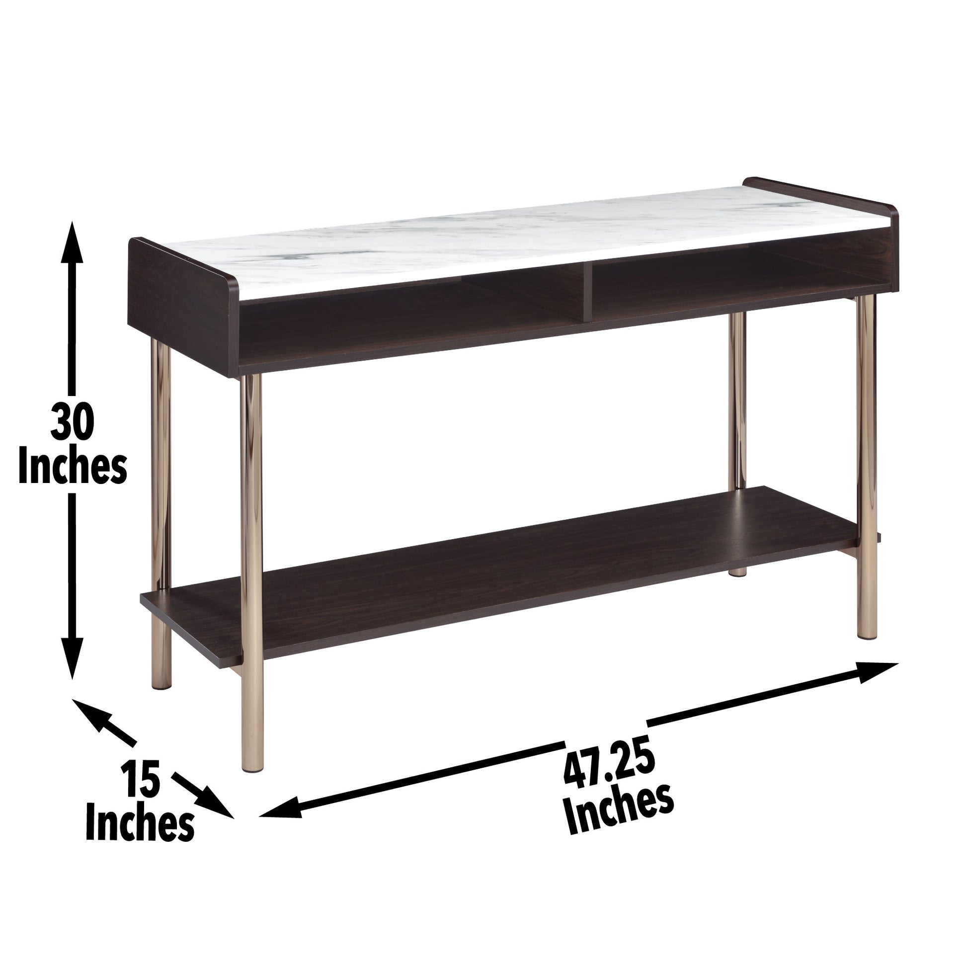 Carrie Sofa Table Brown Brown Wood