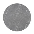 Amy Round Faux Marble Dining Table Gray Gray Wood