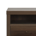 2 Drawer Nightstand Walnut Mdf