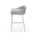 Counter Stool2Pcs Set Grey Fabric