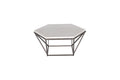 Corvus 3 Piece Table Set White Marble Hexagon White Marble