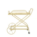 Bar Cart Gold Glass Metal