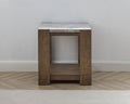 Libby Sintered Stone End Table Brown Brown Wood