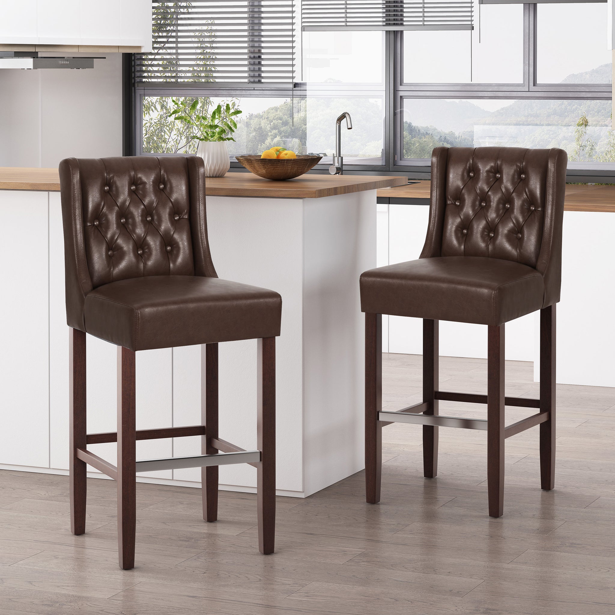 Barstool Dark Brown Pu