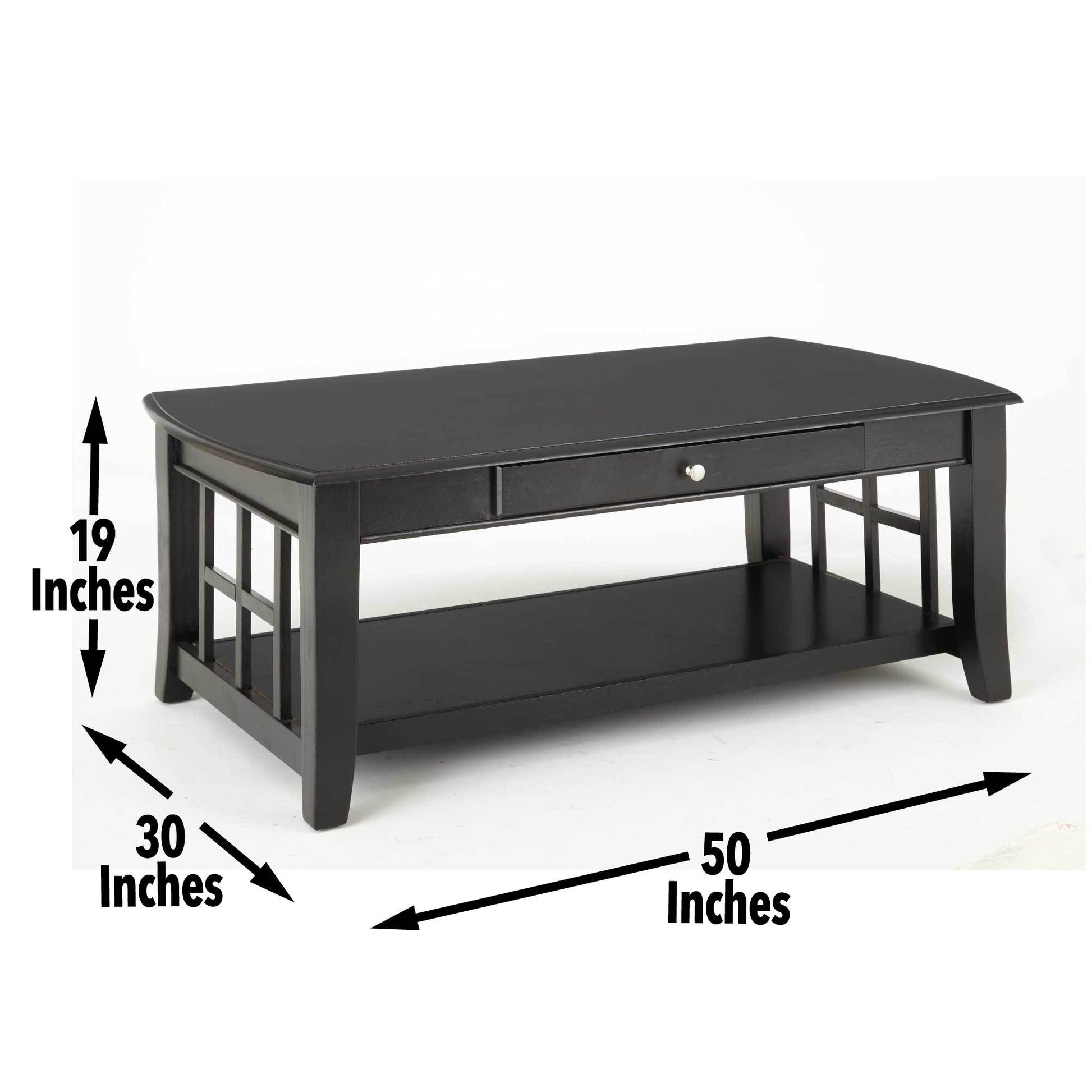 Cassidy 3 Piece Table Set Black Black Wood