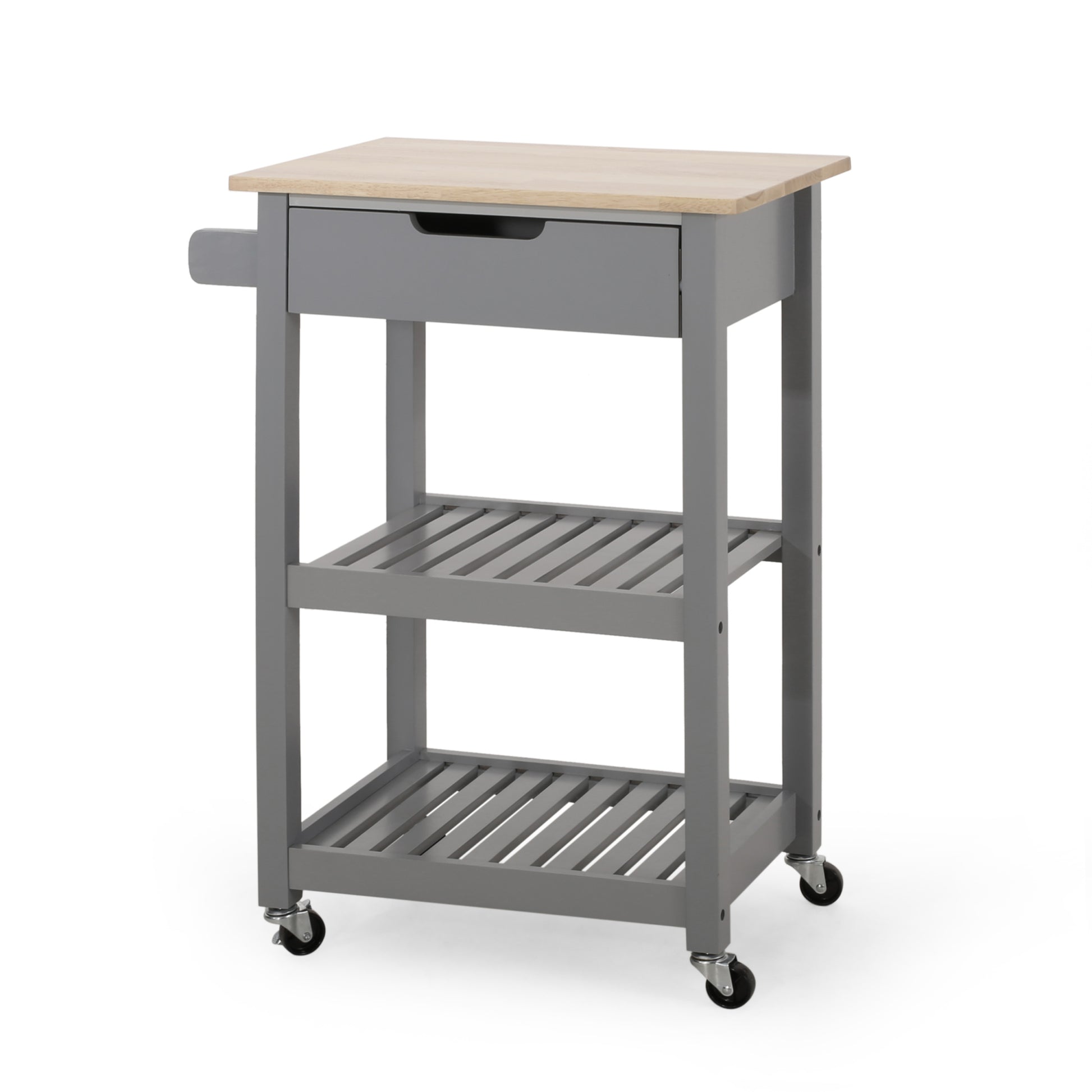 Kitchen Cart Grey Wood